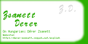 zsanett derer business card